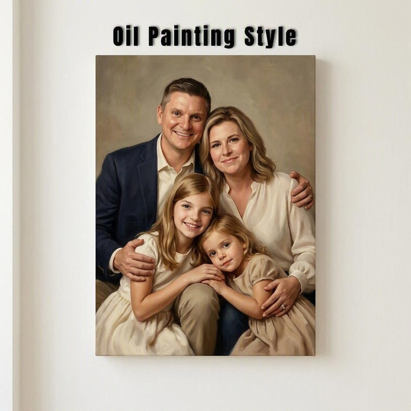 Stuio Style Family Photo Canvas